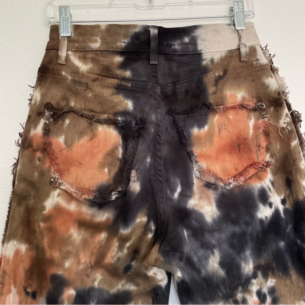 Vibrant M.i.U "Detailed Outseam Slouch Jeans in Tie Dye" Size 7/27 - Picture 7 of 10